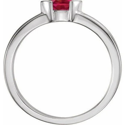 Half-Bezel Family Stackable Ring