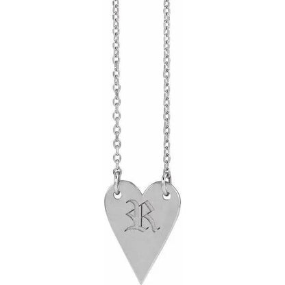 Engravable Heart Necklace