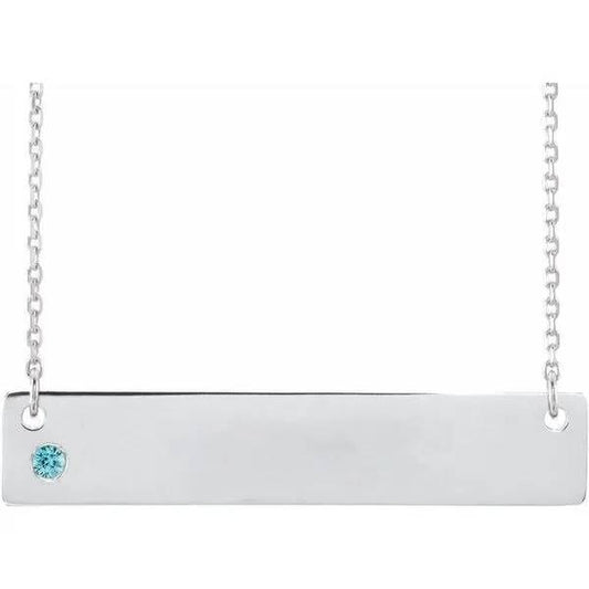 Engravable Family Bar Necklace