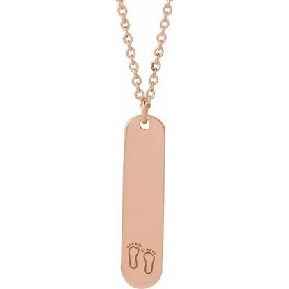 Engravable Bar Necklace