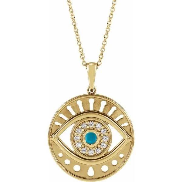 Accented Evil Eye Necklace