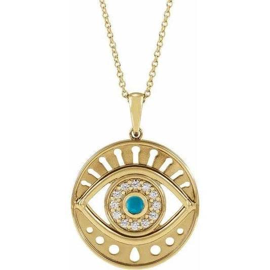 Accented Evil Eye Necklace