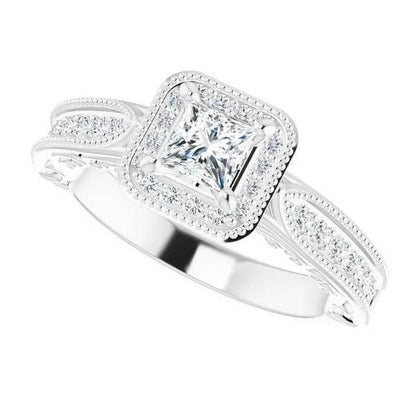 Vintage-Inspired Halo-Style Engagement Ring