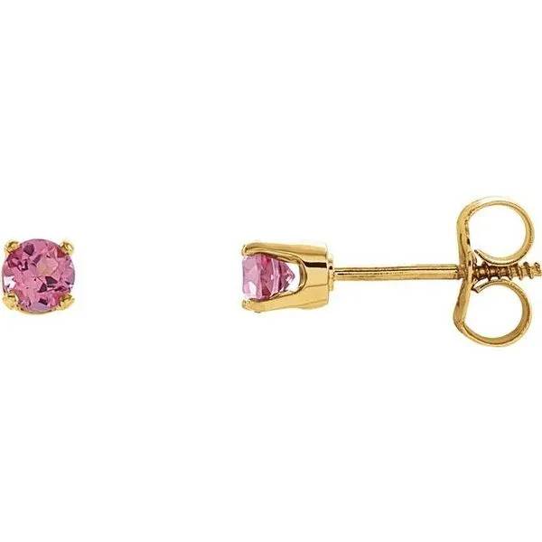 Round 4-Prong Youth Birthstone Stud Earrings