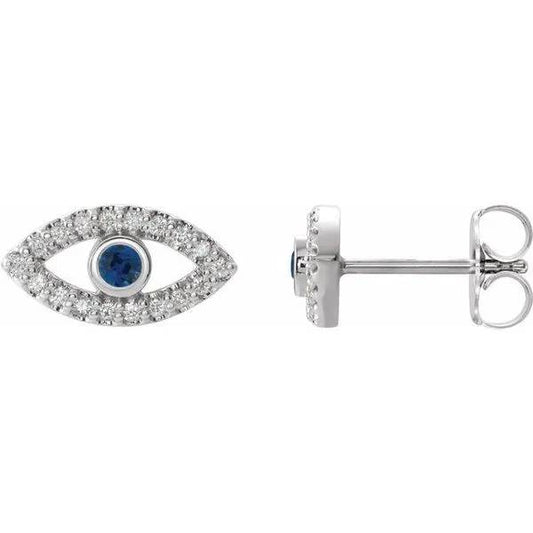 Accented Evil Eye Earrings