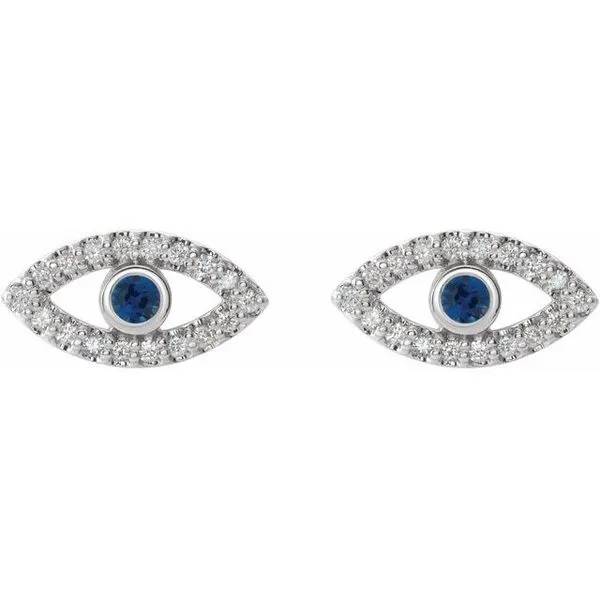 Accented Evil Eye Earrings