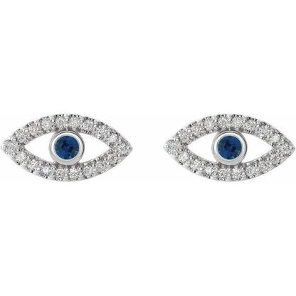 Accented Evil Eye Earrings